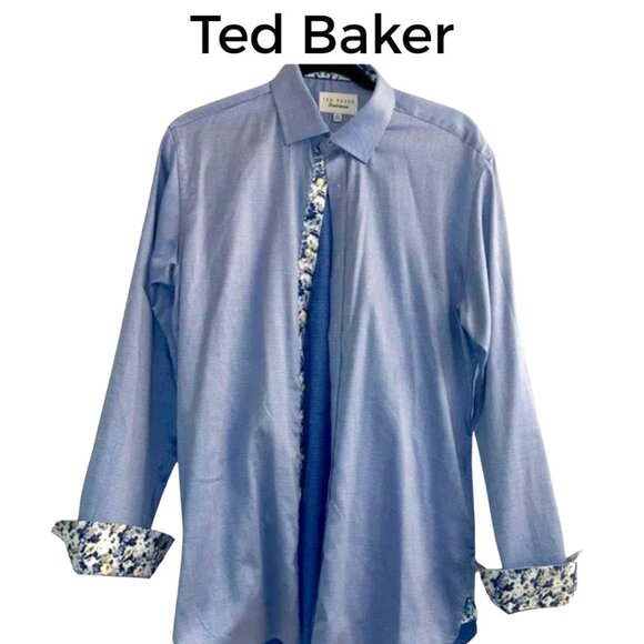 Ted Baker Endurance Dress Shirt sz 15.5 34/35 in blue - Picture 1 of 7